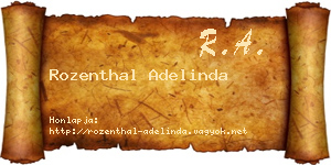 Rozenthal Adelinda névjegykártya